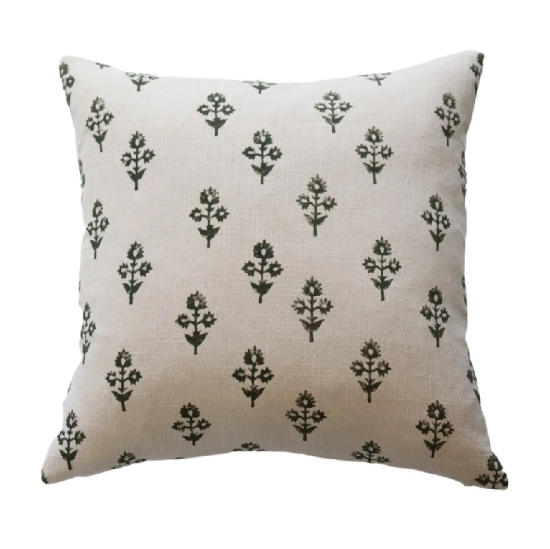 Plush Pillows for a Cozy BedSquare Pillows for Modern Home DecorAspen Floral Block Print Pillow Cover Plush Pillows for a Cozy BedSquare Pillows for Modern Home DecorAspen Floral Block Print Pillow Cover