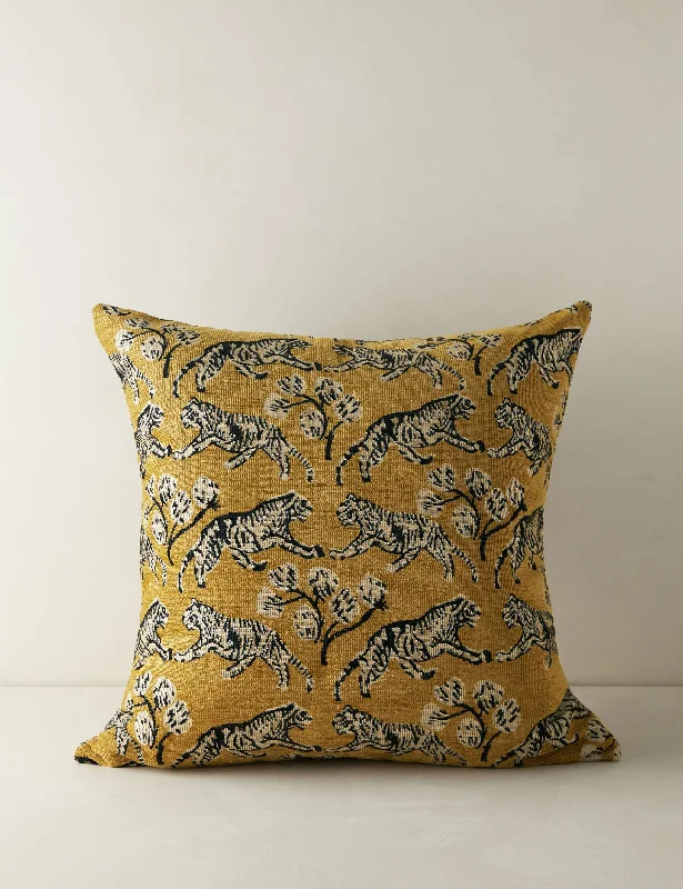 Velvet Pillows for a Touch of EleganceSilk Pillows for Smooth Skin and HairTiger Jacquard Pillow by Sarah Sherman Samuel