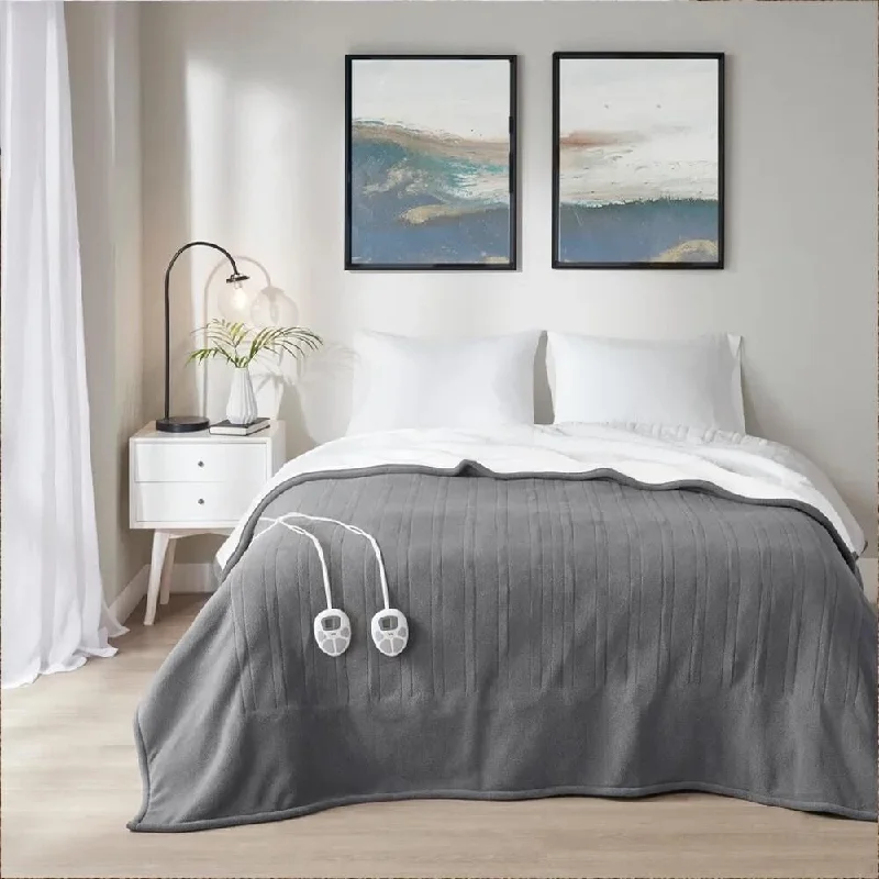 Silk blankets with a smooth and elegant touchTwin Solid Fleece to Sherpa Heated Blanket Dark Grey Silk blankets with a smooth and elegant touchTwin Solid Fleece to Sherpa Heated Blanket Dark Grey