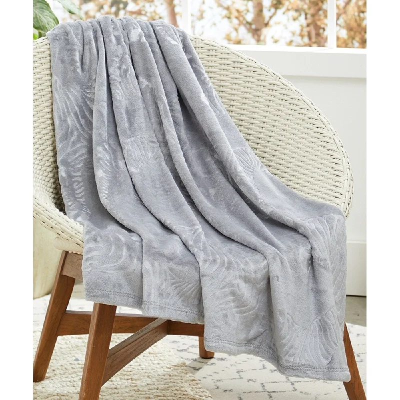 Linen blankets with a rustic and textured lookZebra Throw Grey