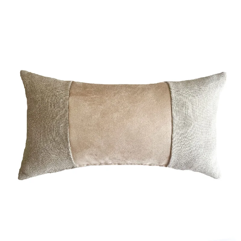 Decorative Pillows for Living Room MakeoverBolster Pillows for Sofa DecorationSALE! Neutral Suede and Italian Linen Throw Pillows | The Jaclyn Collection