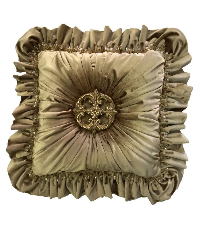 Cotton Pillows for Natural ComfortBack Support Pillows for Office ChairsGold Velvet Accent Pillow Jeweled Medallion Cotton Pillows for Natural ComfortBack Support Pillows for Office ChairsGold Velvet Accent Pillow Jeweled Medallion