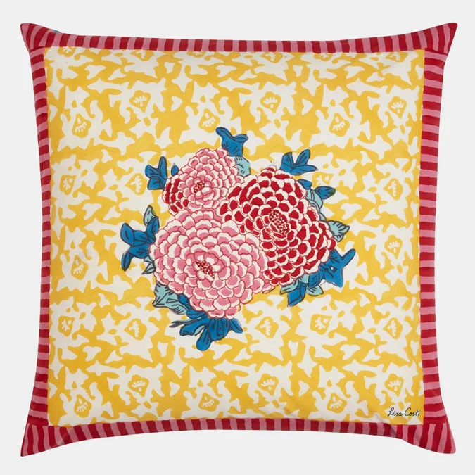 Decorative Pillows for Living Room MakeoverCotton Pillows for Natural ComfortArabesque Yellow Gold Square Pillow