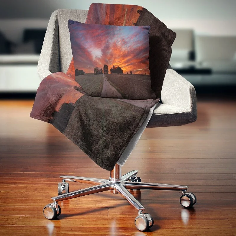 Bamboo fiber blankets with natural antibacterial propertiesDesignart 'Pathway to Fairy Autumn Sky' Landscape Fleece Throw Blanket Bamboo fiber blankets with natural antibacterial propertiesDesignart 'Pathway to Fairy Autumn Sky' Landscape Fleece Throw Blanket
