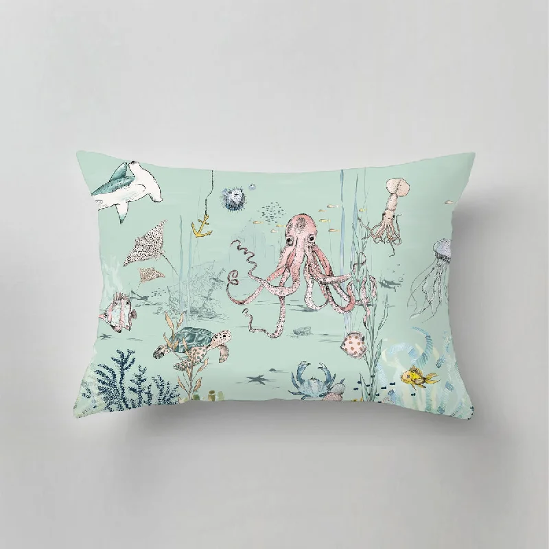 Bolster Pillows for Sofa DecorationBolster Pillows for Sofa DecorationIndoor Pillow - UNDERWATER WONDERS mint Bolster Pillows for Sofa DecorationBolster Pillows for Sofa DecorationIndoor Pillow - UNDERWATER WONDERS mint