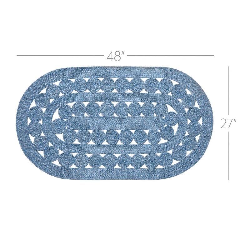 Bed skirts with a football - team - colored patternCeleste Blended Blue Indoor/Outdoor Rug Oval 27x48 Bed skirts with a football - team - colored patternCeleste Blended Blue Indoor/Outdoor Rug Oval 27x48