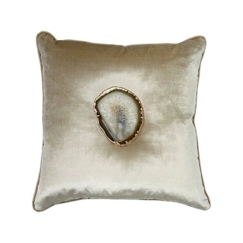 Round Pillows for Boho-Style InteriorsAgate Cashmere Velvet Pillow