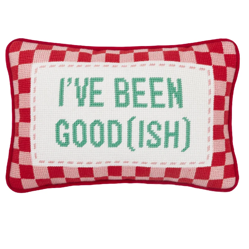 Feather Pillows for a Luxurious SleepI've Been Goodish Embroidered Needlepoint Pillow