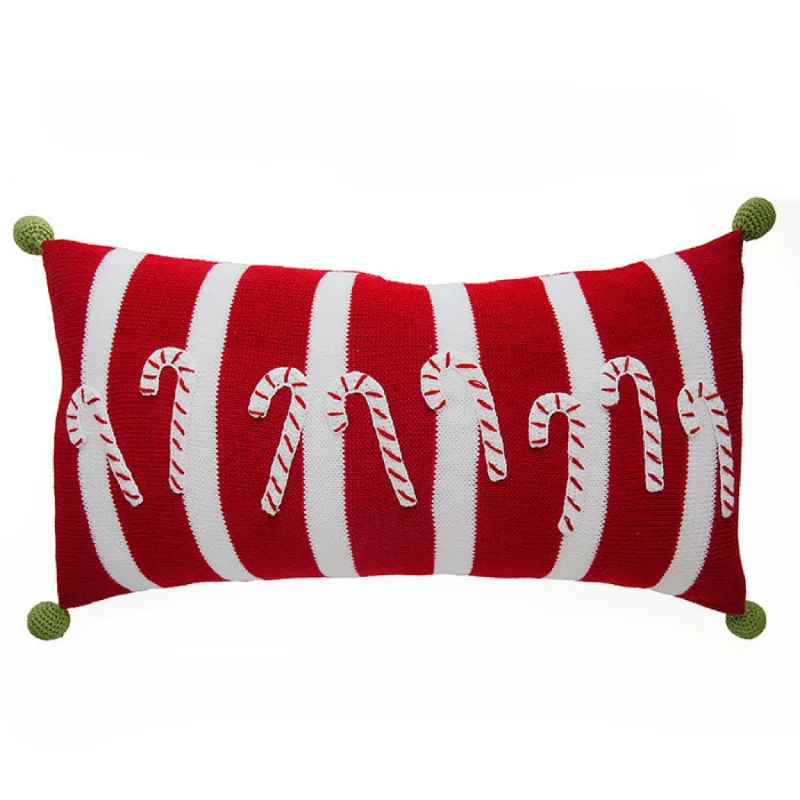 Travel Pillows for Long JourneysCandy Cane Lumbar Pillow