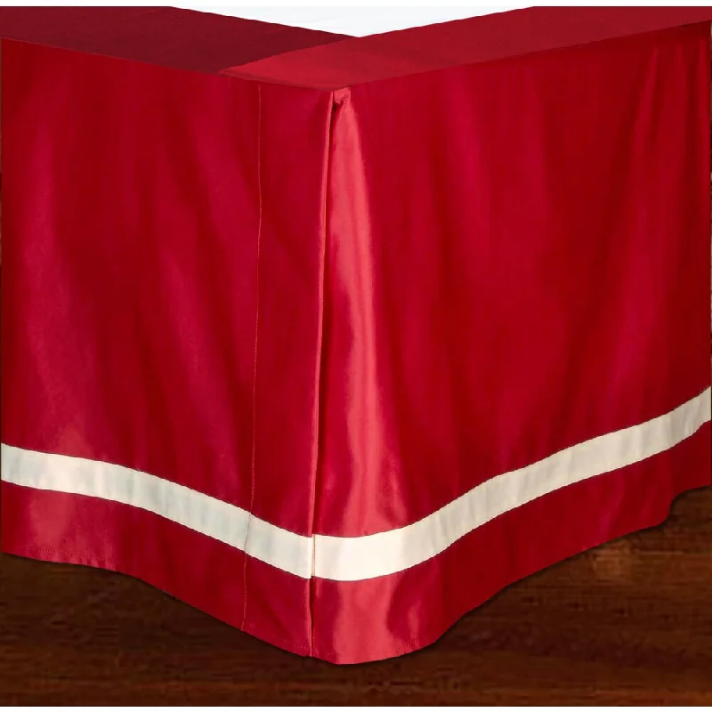 Bed skirts with a tropical print for a vacation - inspired feelJennifer Taylor Red Satten Woven Bedskirt Bed skirts with a tropical print for a vacation - inspired feelJennifer Taylor Red Satten Woven Bedskirt