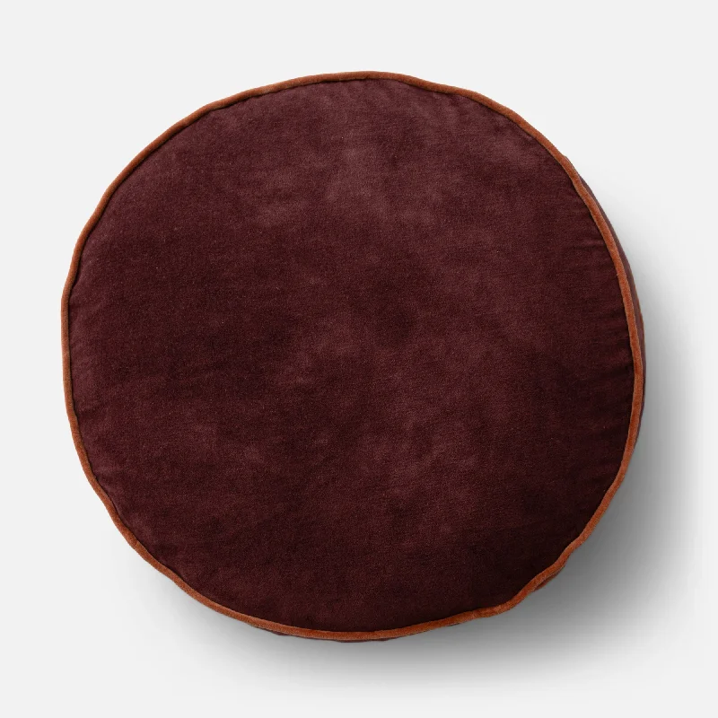 Round Pillows for Boho-Style InteriorsVelvet Piped Pillow