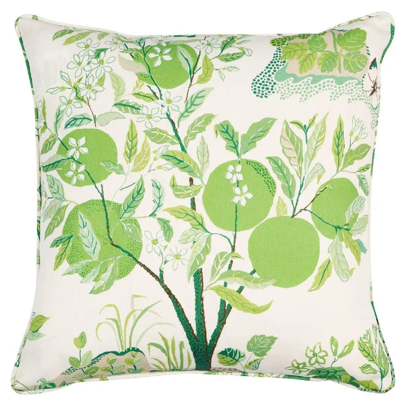 Travel Pillows for Long JourneysCitrus Garden Indoor-Outdoor 22" Pillow in Green