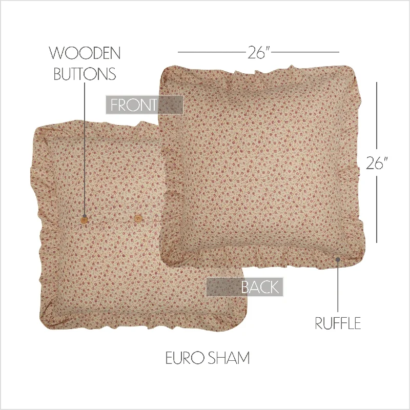 Bed skirts with a high - quality elastic waistbandCamilia Fabric Euro Sham 26x26