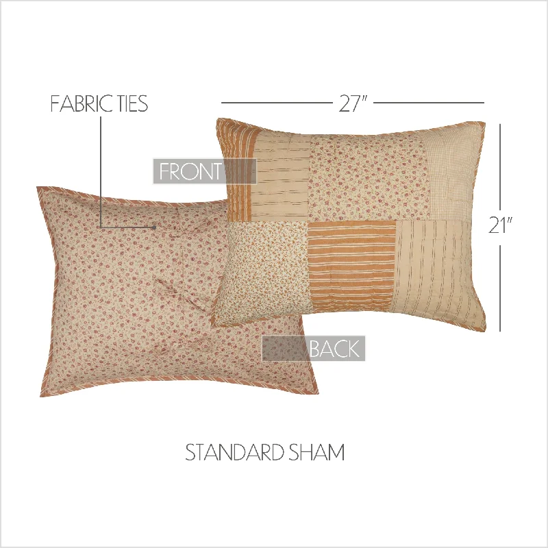 Bed skirts with a vintage - inspired patternCamilia Standard Sham 21x27