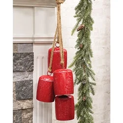 Bed skirts with a nautical themeAntiqued Red Metal Cowbells Door Hanger