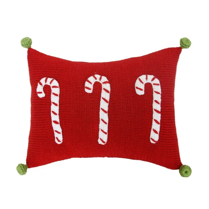 Back Support Pillows for Office ChairsCandy Cane Mini Pillow in Red