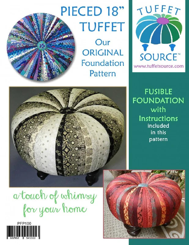 Cotton Pillows for Natural ComfortPieced 18" Tuffet with Fusible