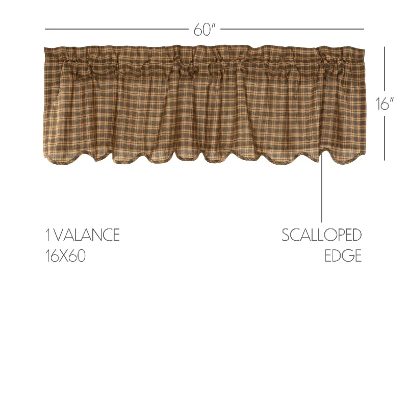 Bed skirts with a soft fleece lining for added comfortCedar Ridge Valance Scalloped 16x60 Bed skirts with a soft fleece lining for added comfortCedar Ridge Valance Scalloped 16x60