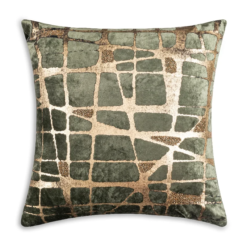 Memory Foam Pillows for Neck SupportMila Abstract Green Gold Pillow