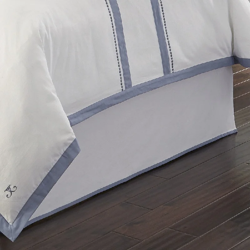 Bed skirts with a bohemian - inspired patternJill Rosenwald London Bed Skirt