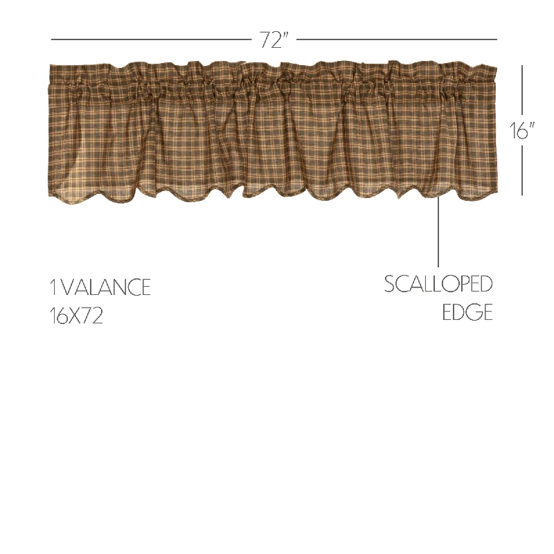 Bed skirts with a shabby - chic styleCedar Ridge Valance Scalloped 16x72