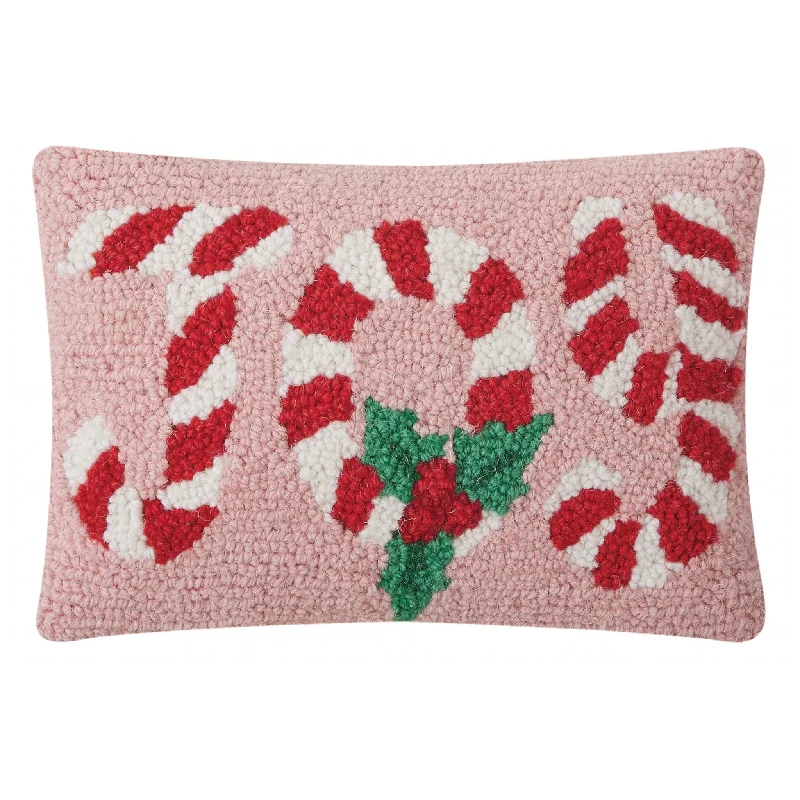 Hypoallergenic Pillows for Allergy SufferersChristmas Candy Cane Joy Hook Pillow