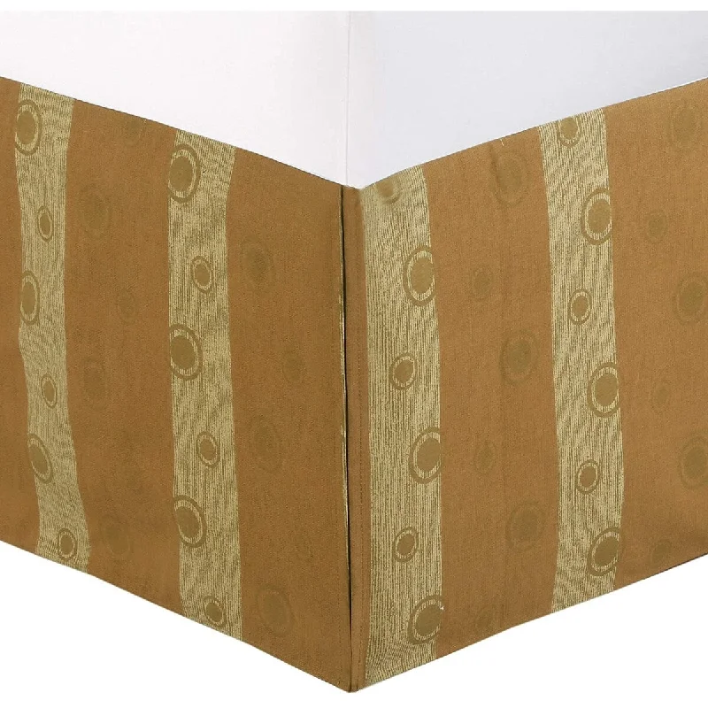 Bed skirts with a herringbone pattern for a sophisticated lookLight Brown Tan Striped Circle Pattern Bed Skirt Cotton Twill Pleated Dust Ruffle with Split Corners, Tailored 16" Drop Bed skirts with a herringbone pattern for a sophisticated lookLight Brown Tan Striped Circle Pattern Bed Skirt Cotton Twill Pleated Dust Ruffle with Split Corners, Tailored 16" Drop
