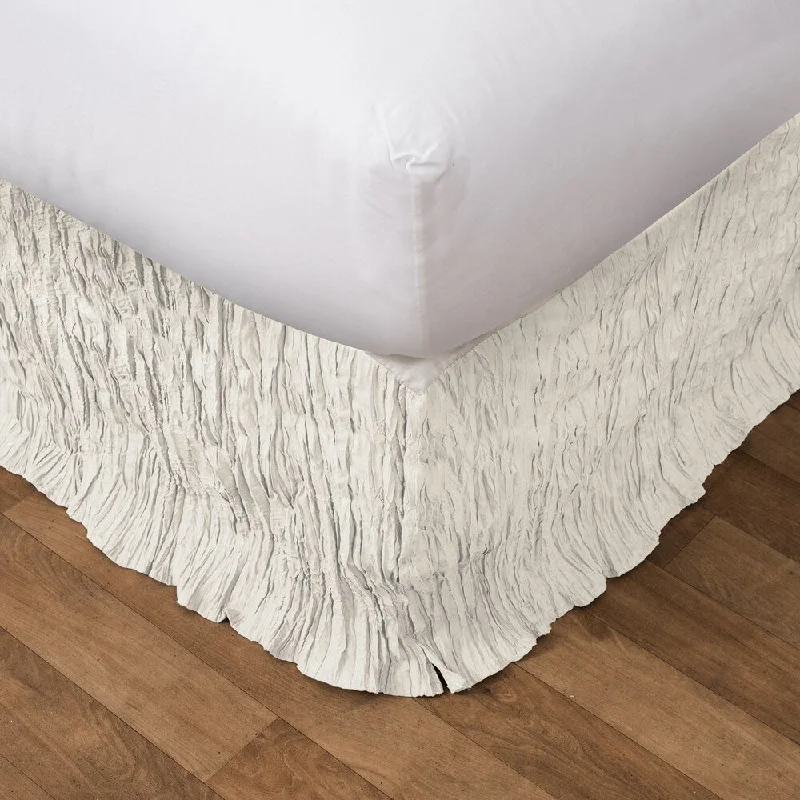 Bed skirts with a tie - back design for adjustabilityLush Decor Crinkle Bedskirt
