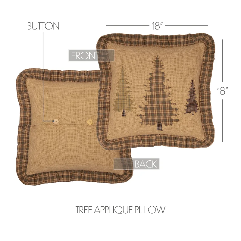 Bed skirts with a high - thread count for a quality feelCedar Ridge Tree Applique Pillow 18x18 Bed skirts with a high - thread count for a quality feelCedar Ridge Tree Applique Pillow 18x18