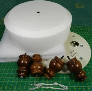 Silk Pillows for Smooth Skin and HairTuffet Kit with Feet - Walnut
