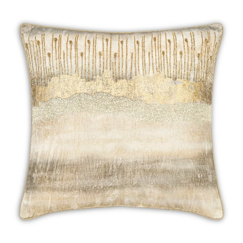 Plush Pillows for a Cozy BedAida Ivory Gold Pillow