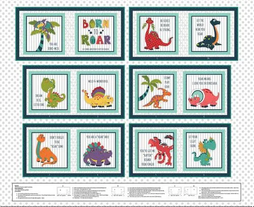 Kids Pillows with Fun DesignsBorn to Roar Book Panel