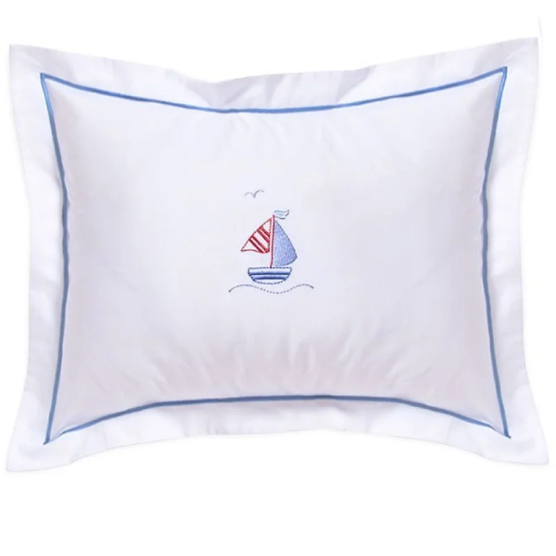 Cooling Pillows for Hot SleepersBaby Boudoir Pillow Cover in Sailboat & Seagull Blue