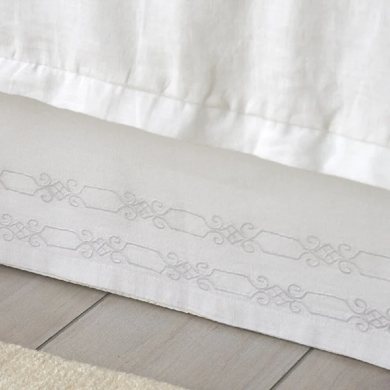 King - size bed skirts in solid colorsDena Atelier Somerset Bed Skirt