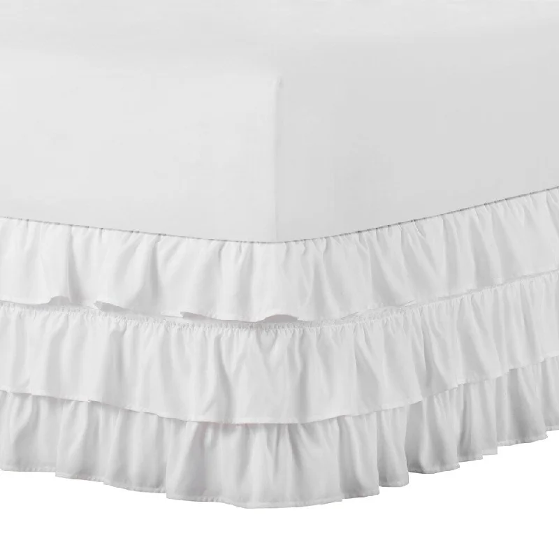 Bed skirts with a contemporary styleBelles & Whistles 3-Tiered Ruffle 15" Drop Bed Skirt, Twin Bed skirts with a contemporary styleBelles & Whistles 3-Tiered Ruffle 15" Drop Bed Skirt, Twin