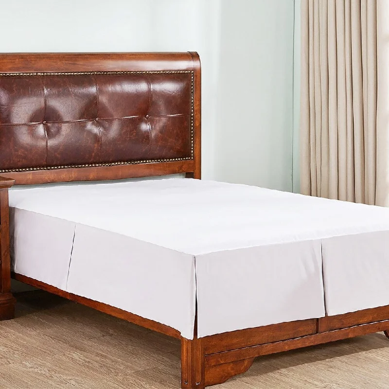 Bed skirts with a modern minimalist designPeace Nest Cotton Sateen Pleated Bedskirt