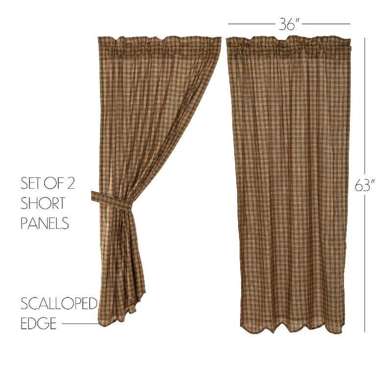 Bed skirts with a country - style patternCedar Ridge Short Panel Scalloped Set of 2 63x36 Bed skirts with a country - style patternCedar Ridge Short Panel Scalloped Set of 2 63x36