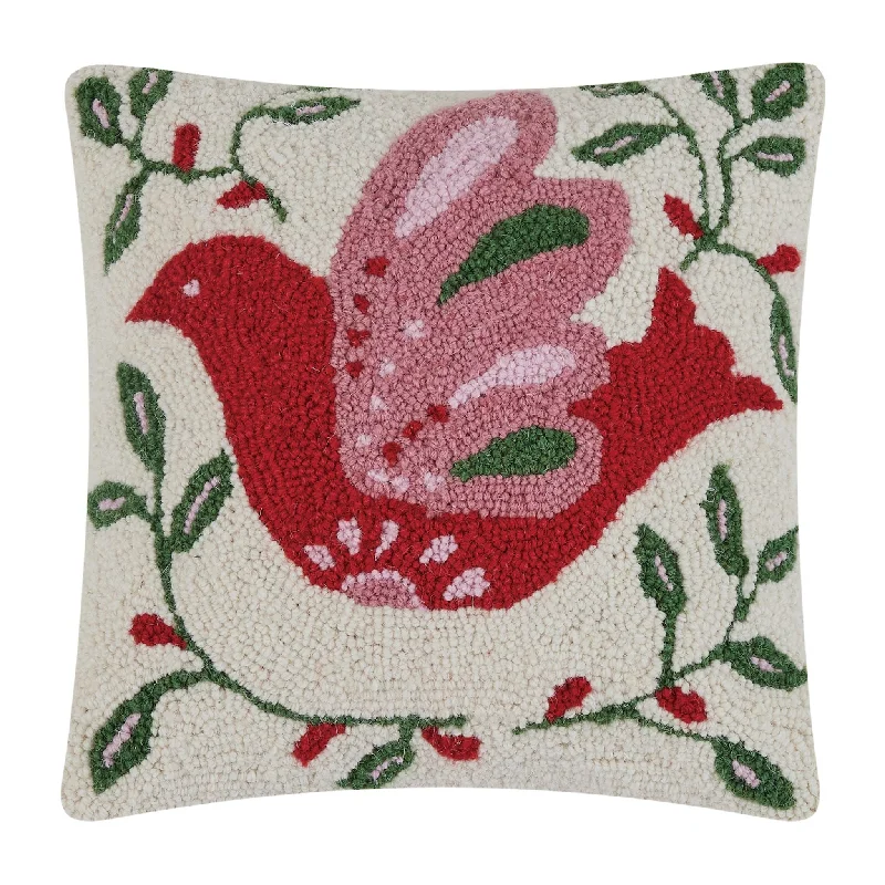Decorative Pillows for Living Room MakeoverFestive Folk Dove Decorative Hook Pillow