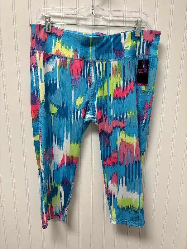 Multi-colored Athletic Capris Clothes Mentor, Size L