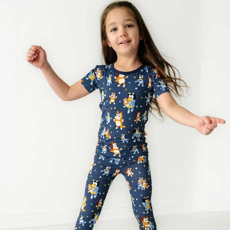 Bluey Dance Mode Two-Piece Short Sleeve Pajama Set