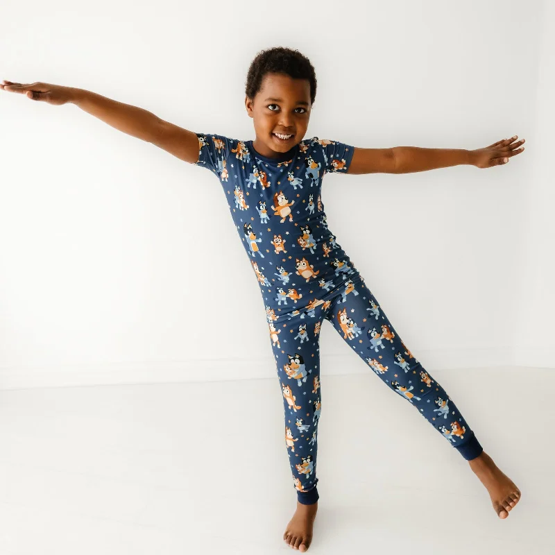 Bluey Dance Mode Two-Piece Short Sleeve Pajama Set