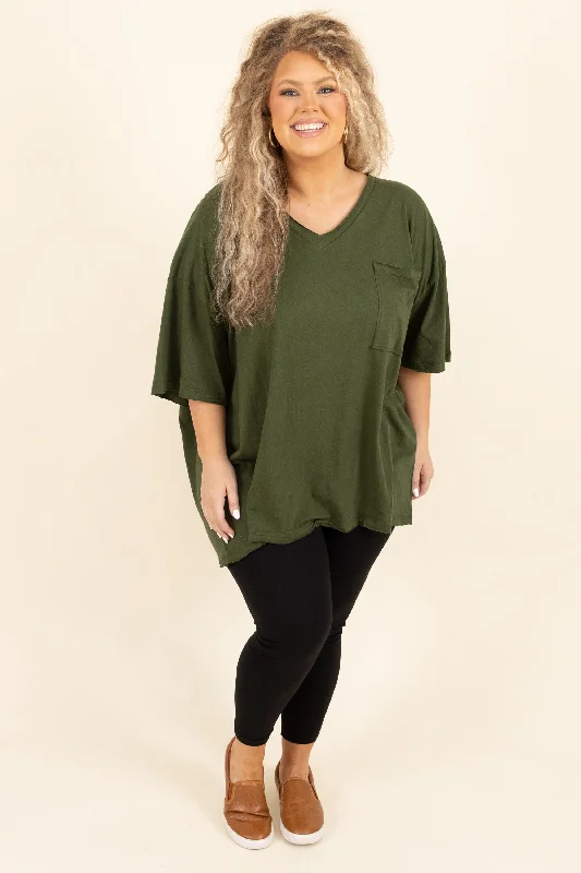 Dancing In The Mirror Top, Army Green