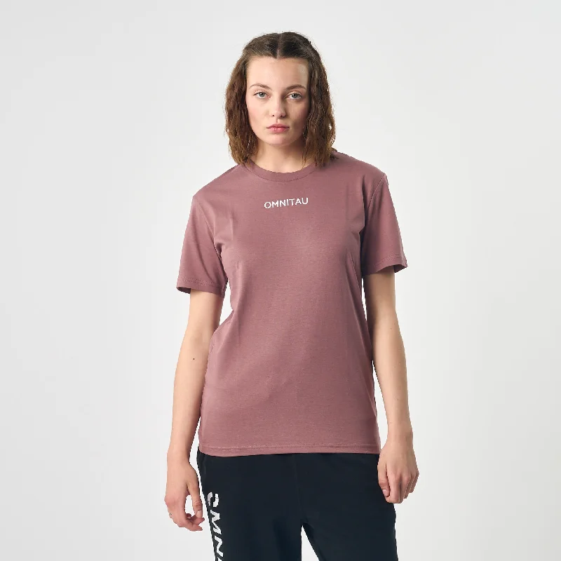 Omnitau Women's Pimlico Organic Cotton Crew Neck T-Shirt - Dust Red