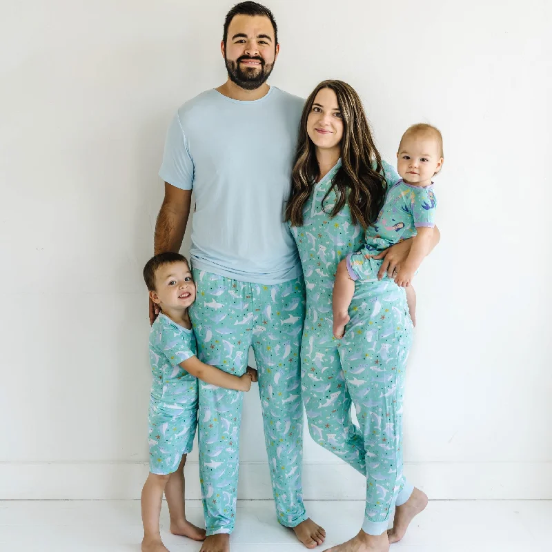 Shark Soiree Two-Piece Short Sleeve & Shorts Pajama Set