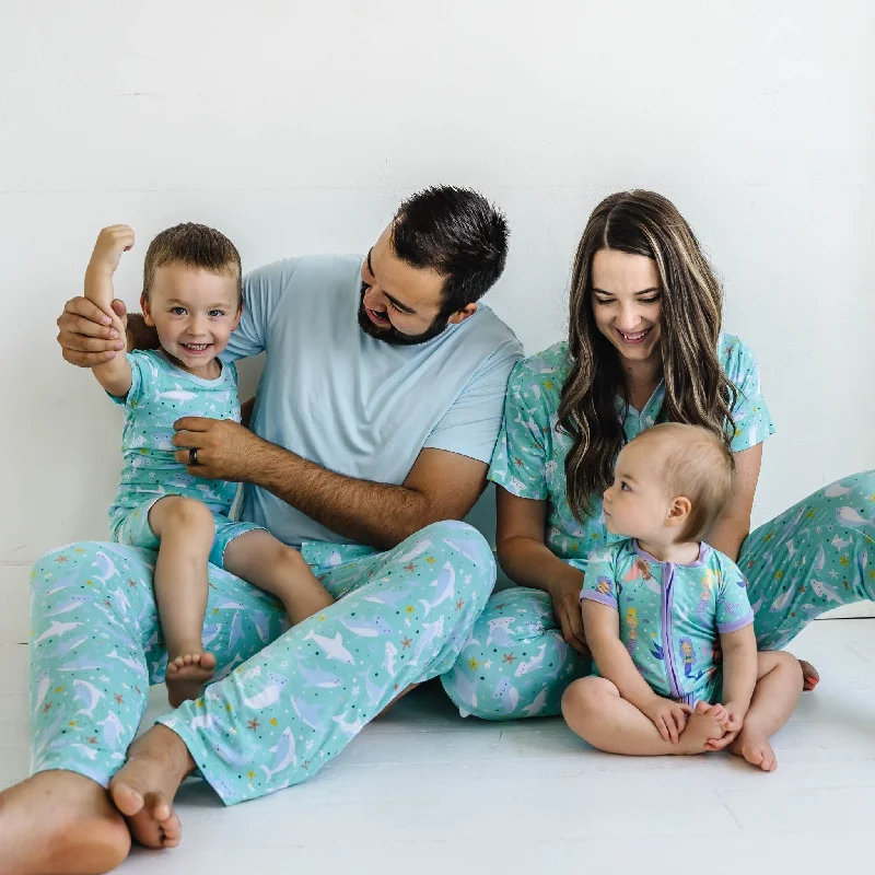 Shark Soiree Two-Piece Short Sleeve & Shorts Pajama Set