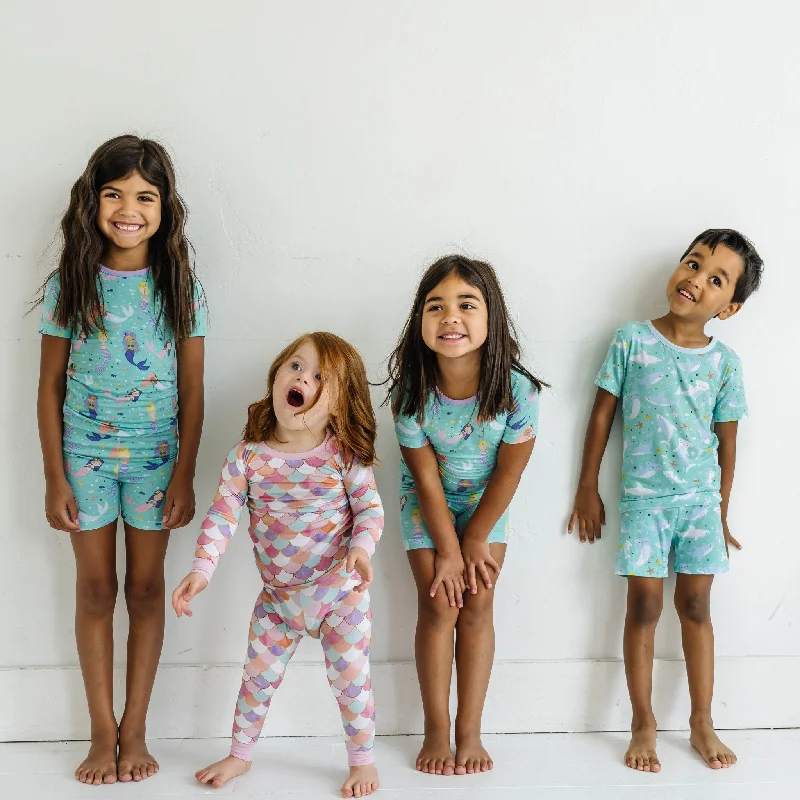 Shark Soiree Two-Piece Short Sleeve & Shorts Pajama Set