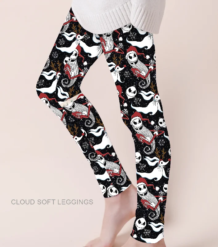 [Pre Order] Merry & Bright Christmas Town - Adult & Kids Casual Cloud Soft Yoga Band Leggings (EST SHIP LATE OCT)