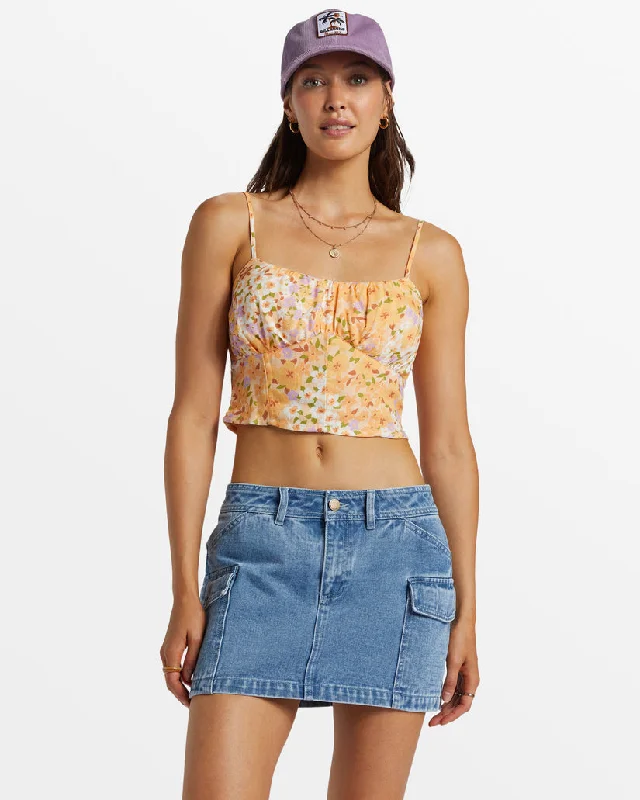 Billabong So Simple Tank-Peach Whip