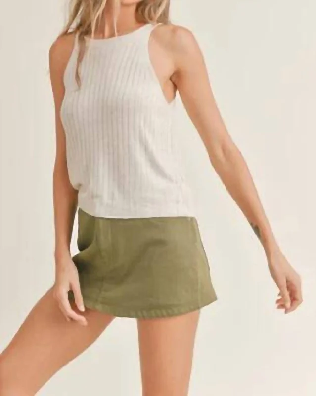 Lena Sweater Tank In Oatmeal