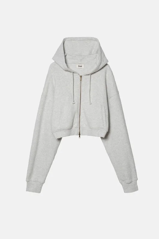 Babydoll Crop Zip Hoodie